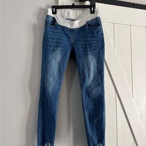 Source Unknown Blue and Gray Women's Ankle Jeans